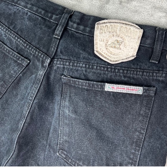 Boom Boom Denim - Boom Boom High Rise Mom Jeans Womens 15/16 Black Solid 100% Cotton Denim Vintage